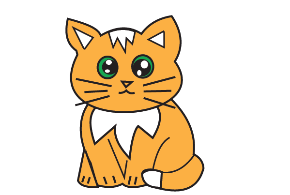 how to draw a cat step by step