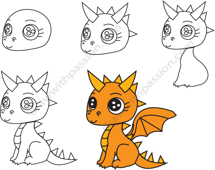 How to draw a Dinosaur step  by step